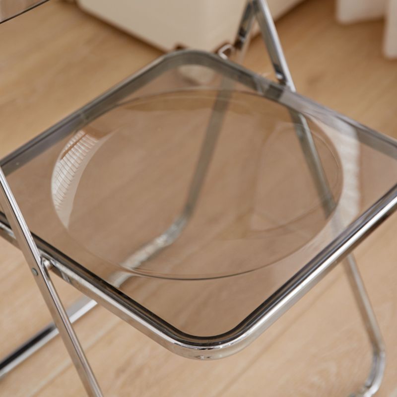 Modern Style Folding Open Back Metal Armless Dining Chairs(Set of 4/8)