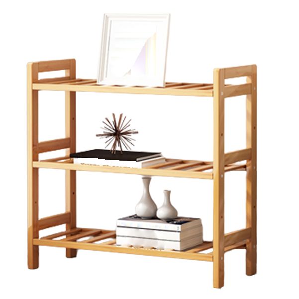 Etagere Bookcase Bamboo Open Back Shelf Bookcase for Study Room