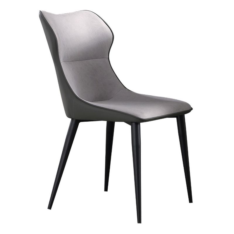 Contemporary Metal Dining Room Armless chairs Upholstered Side Chairs for Home Use