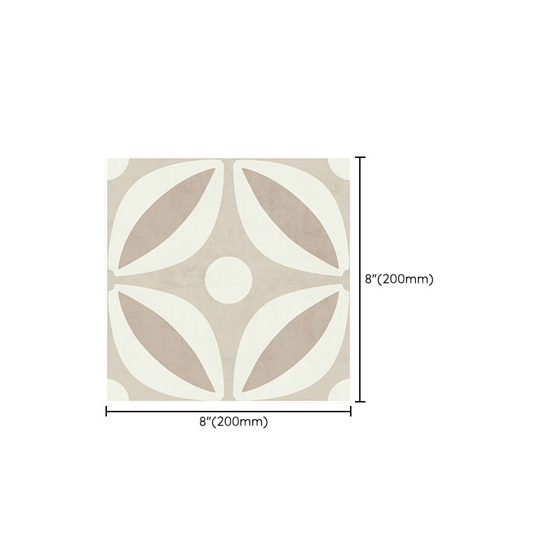 Square Stain Resistant Peel & Stick Tile with Pattern Single Tile for Backsplash Wall