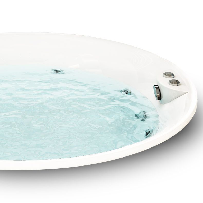 Modern Acrylic Drop-in Bathtub Oval Bath Tub for Home in White