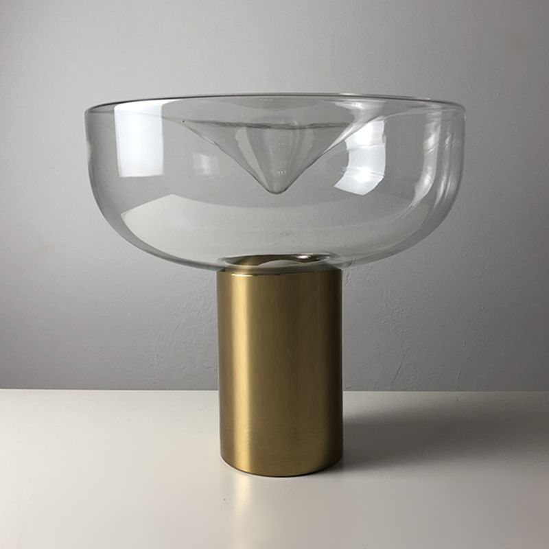 Lampe de table en verre de forme ronde, style moderne, 1 lampe de table