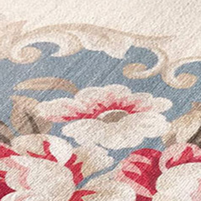 Contemporary Creative Border Rug Marble Surface Print Carpet Non-Slip Backing Carpet for Home Decor