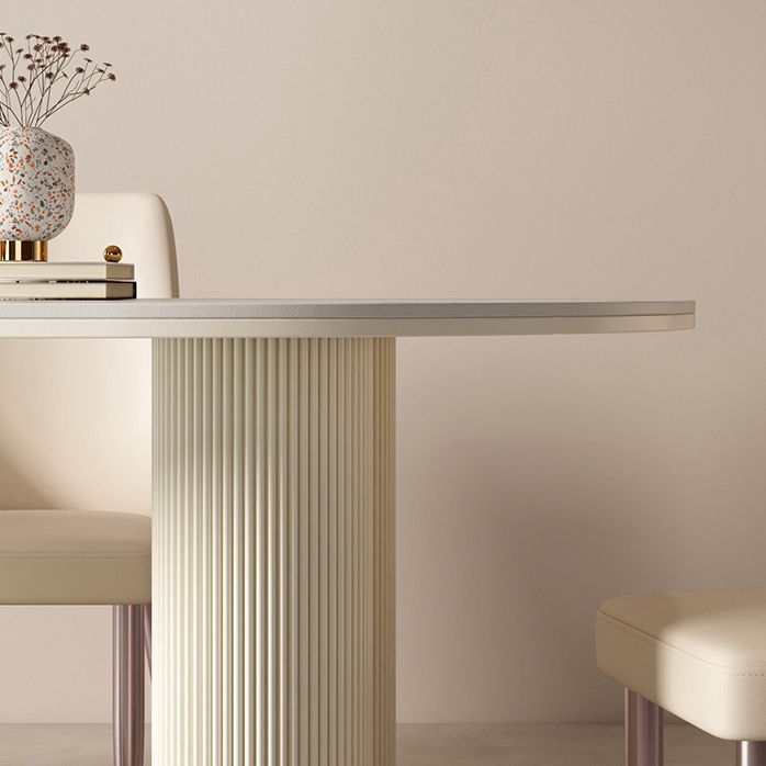 Oval Double Pedestal Dining Table Contemporary Kitchen Dinner Table
