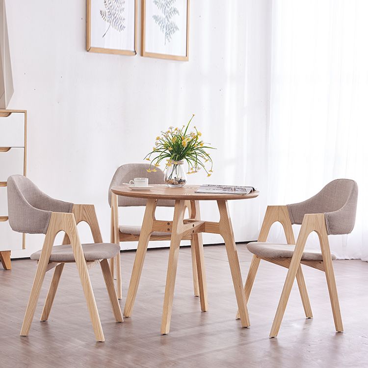 Solid Wood Dining Table Contemporary Style Dining Site Table with 4 Legs