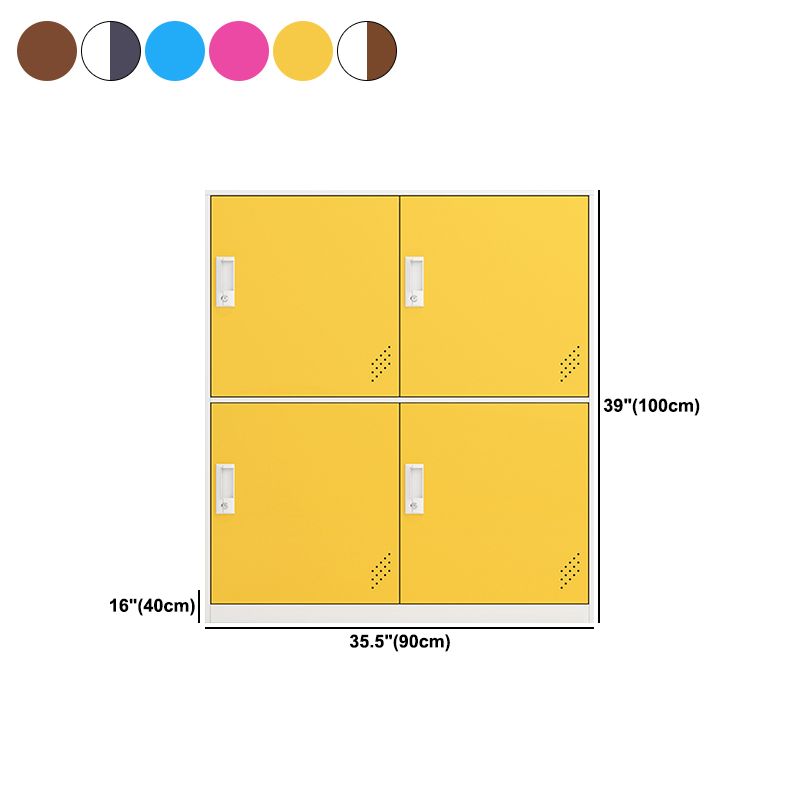 Contemporary Hinged Storage Cabinet Steel Non-Hanging Armoire