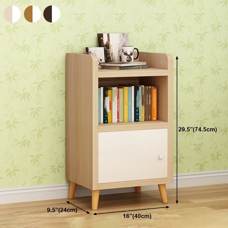 Contemporary Standard Bookcase Manufactured Wood Shelf with Doors for Home Office