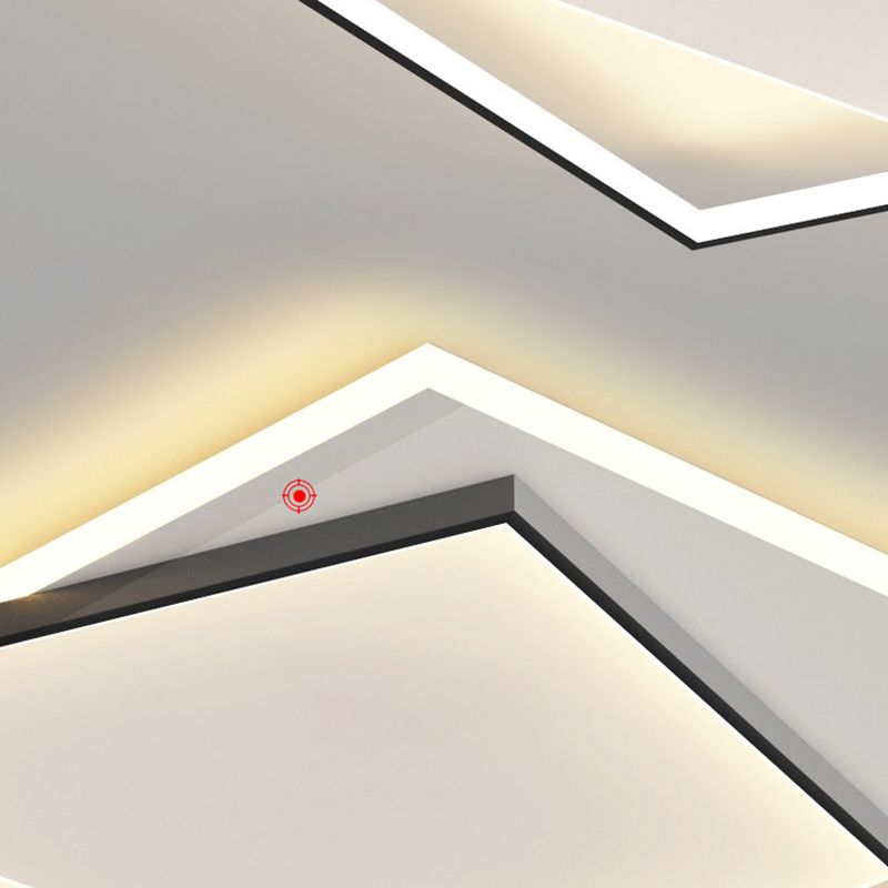 Metal Square Ceiling Fixture Minimalist-Style LED Ceiling Lighting