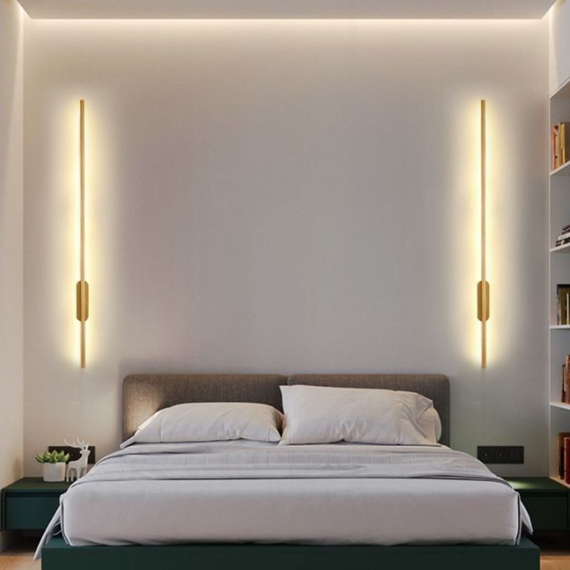 Forma lineare in metallo sconce moderno stile moderno 1 lampada da supporto da parete leggera