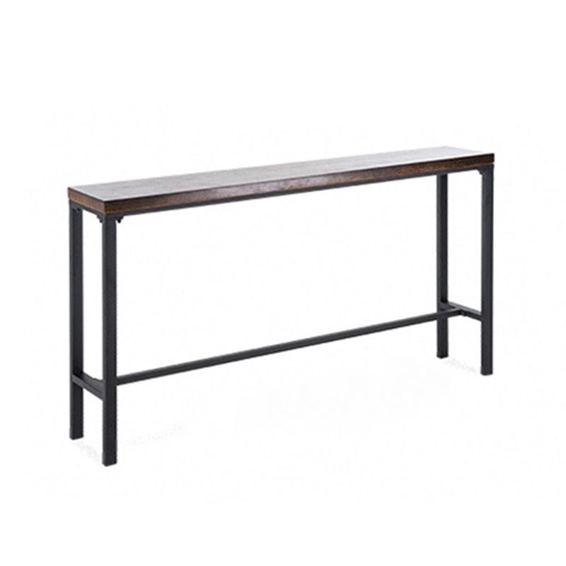 Rectangle Bar Counter Table Industrial  Bar Table with Metal Base