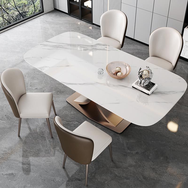 Glam Rectangle Table Set 1/3/4/5/6 Pieces Dining Set for Home Use