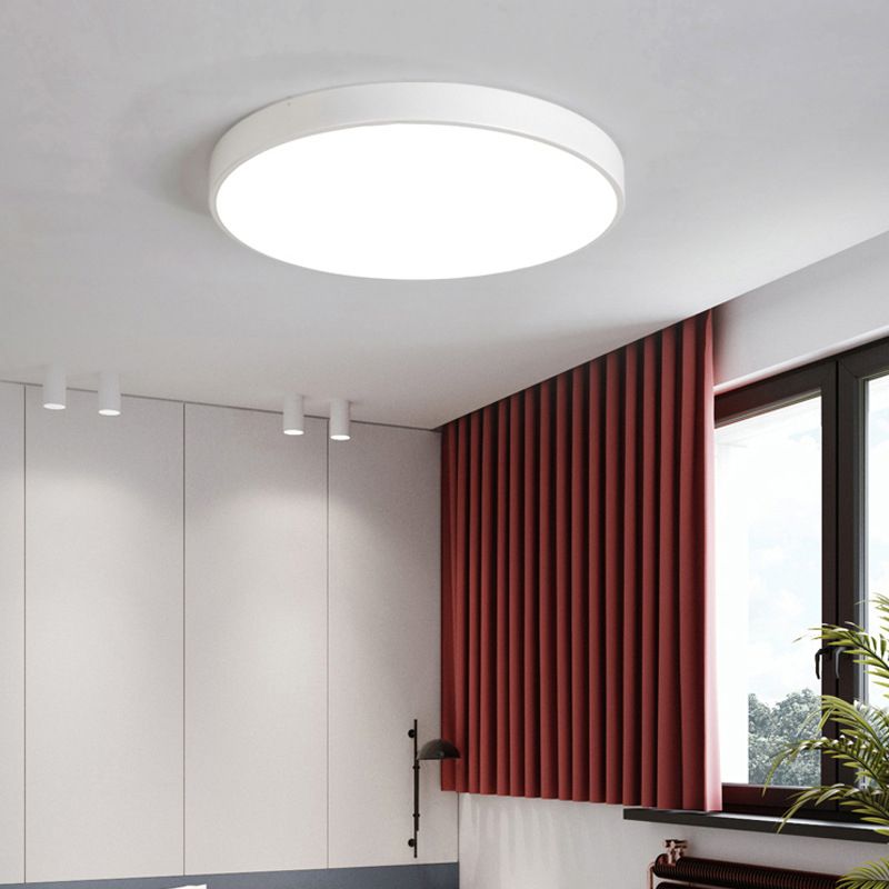 Modern Style Flush Ceiling Lights Macaron Metal LED Light for Living Room