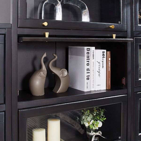 Libreria standard in stile glam scaffale in legno solido con porte