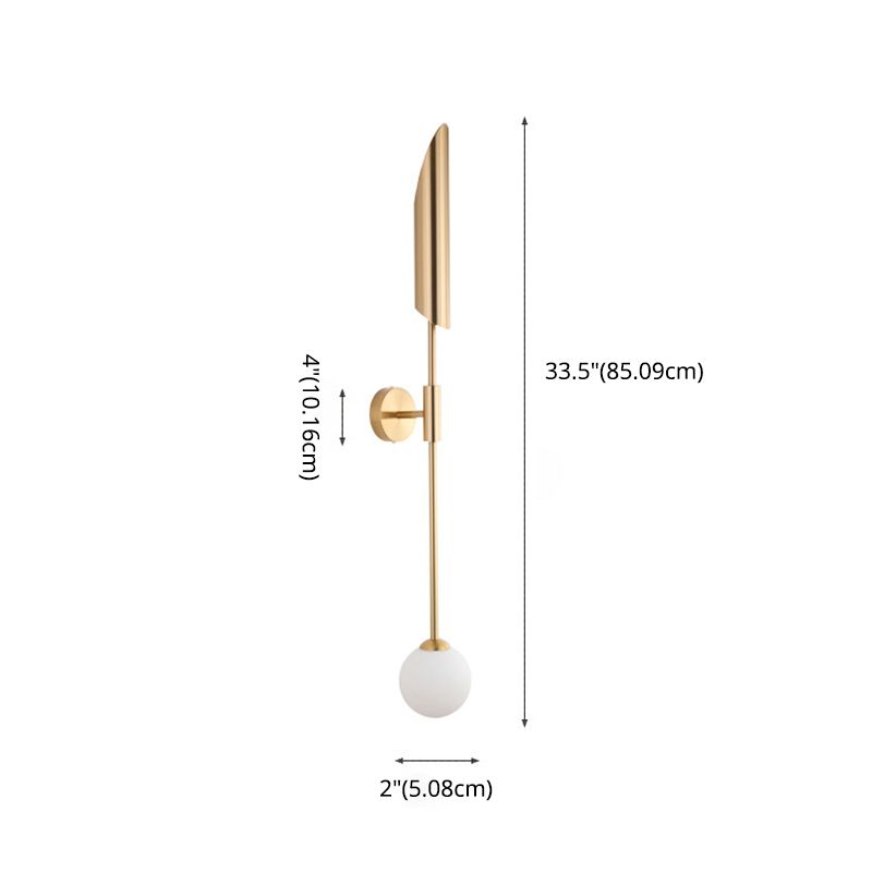 Lampada a parete a parete del globo postmoderno lampada a parete in vetro a monte per soggiorno