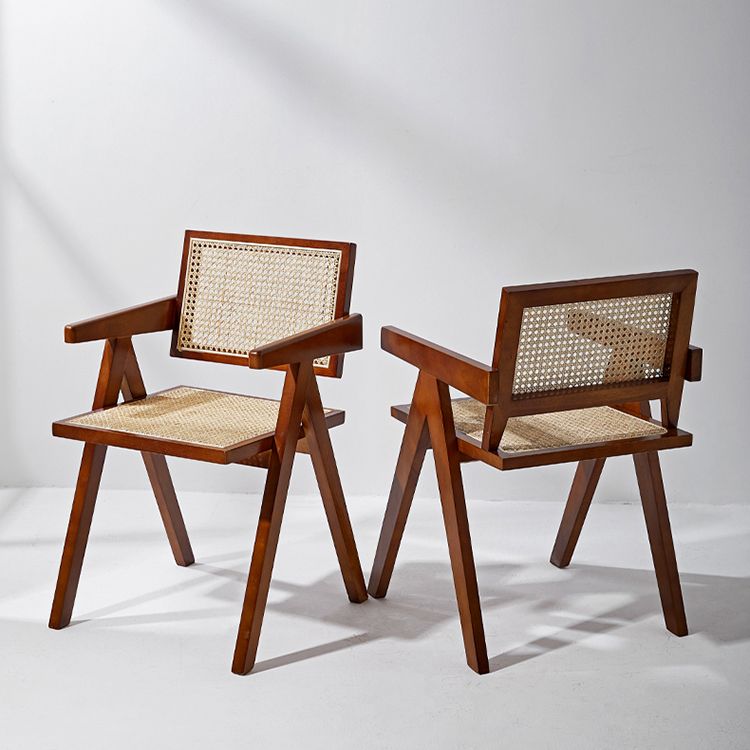 Les chaises en bois d'hévéa massif de style moderne ouvrent la chaise de salle à manger de cuisine latérale arrière