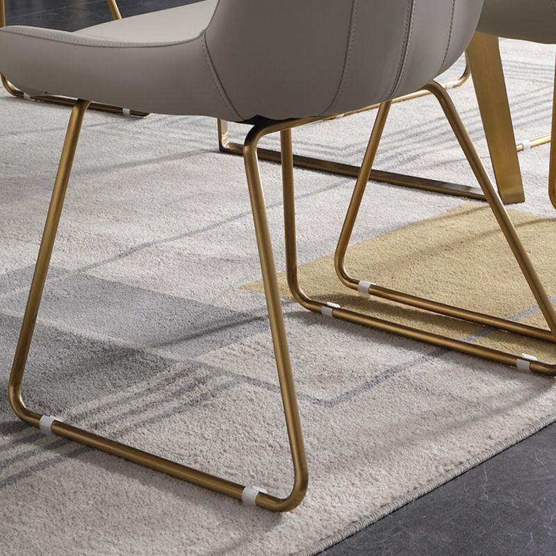 Nordic Style Metal Side Chair Gold Base Side Dining Chair for Bedroom