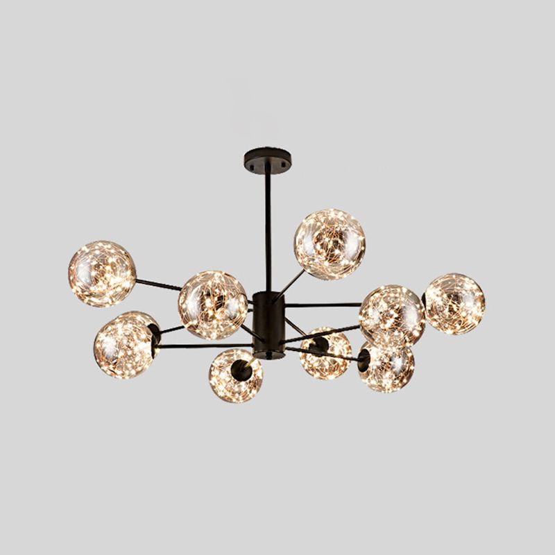 Kugeln Kronleuchter zeitgenössischer Kronleuchter Glas Multi -Leuchten hängen Leuchten