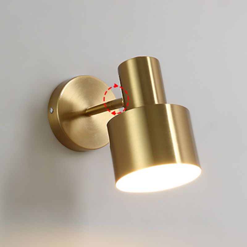 Postmoderne Small Wall Lampe métallique 1 tête de chevet de chevet.