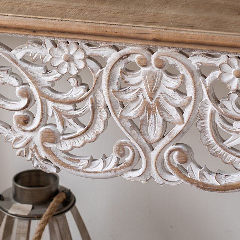 Rectangle Shape French Country Console Table White Wood Sofa Table