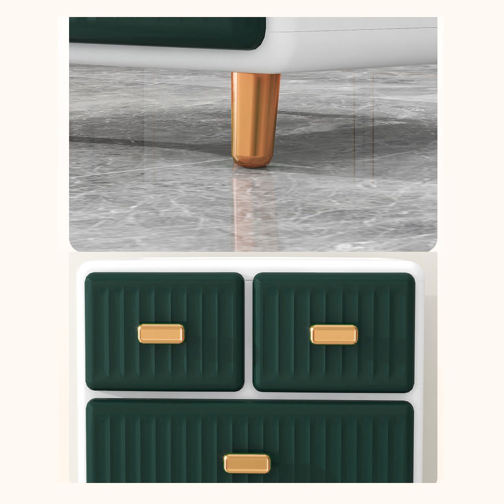 Bedroom Plastic Matte Finish Storage Cabinet Contemporary Cabinet with Metal Legs