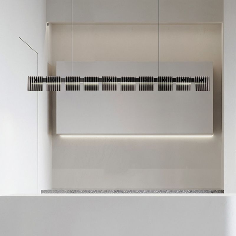 Contemporary Hanging Light Glass Island Light Fixture for Dining Room