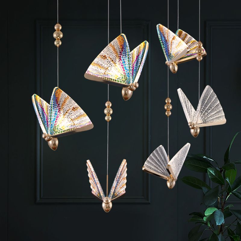LED Butterfly Chandelier Pendant Nordic Modern Indoor Staircase Butterfly Lamp