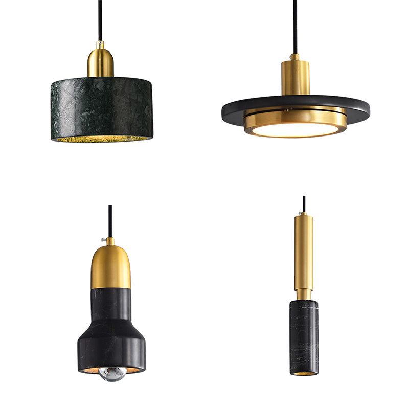 Hanging Light Fixture Stone Simple Style Hanging Pendant Light