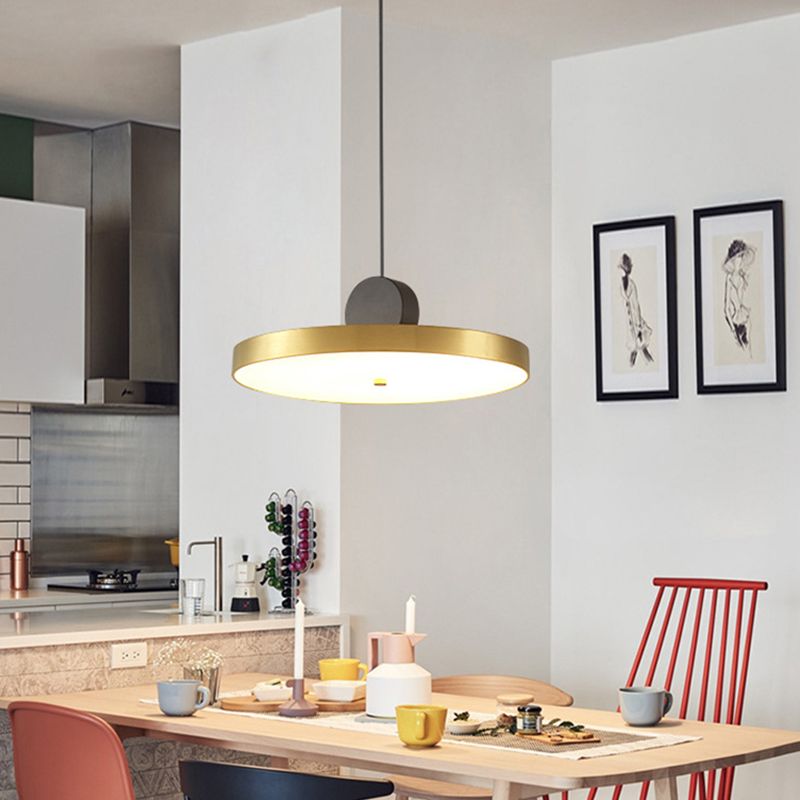 Contemporary Geometric Shaped Drop Pendant Metal 1 Light Suspension Light