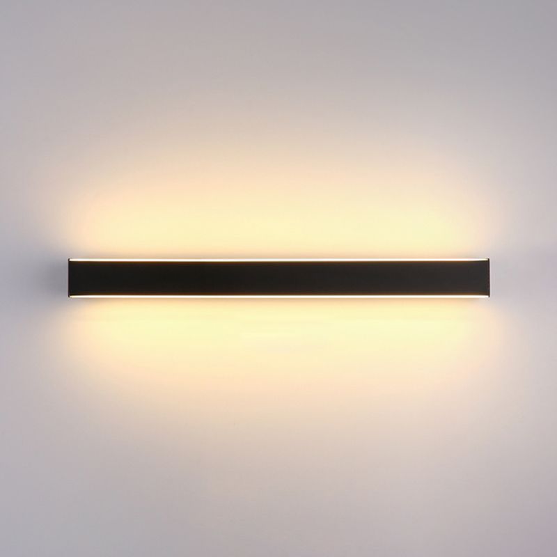 Modern Style Linear Shape Wall Sconce Metal 2 Light Sconces for Living Room