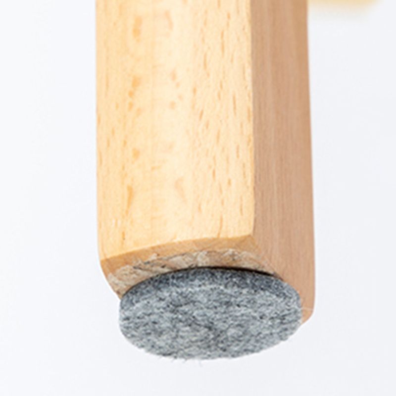 Nordic Armless Backrest Counter Stool Wood Cashier Bar Stool with Cushion and Pedal