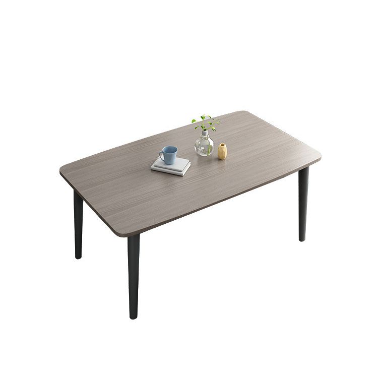 Simplicity Style Furniture Rectangle Solid Wood Dining Room Table in Brown