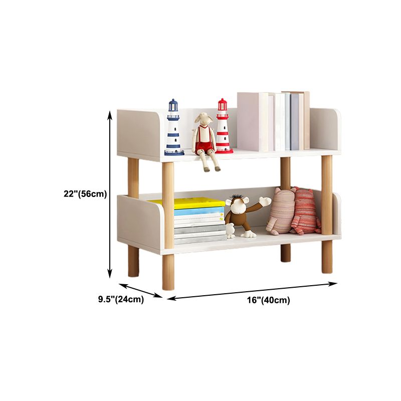 Open Back Modern Style Bookshelf Wood Bookcase for Study Room