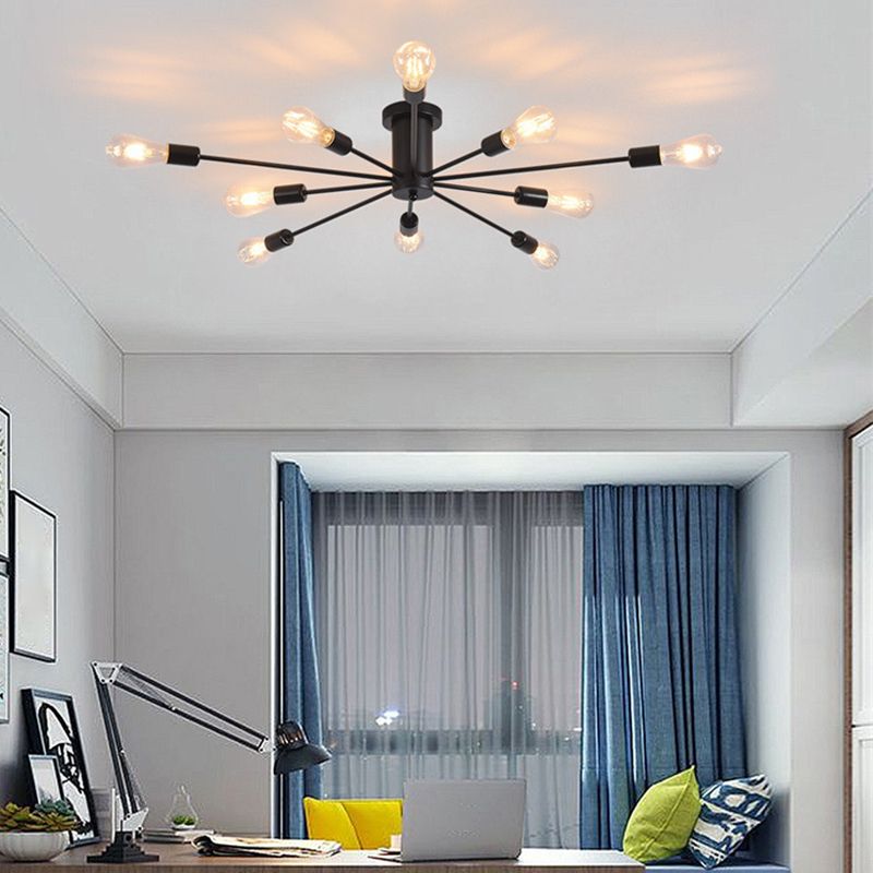 Contemporary Metal Ceiling Lamp Simplicity Flush Mount Light Fixture for Living Room