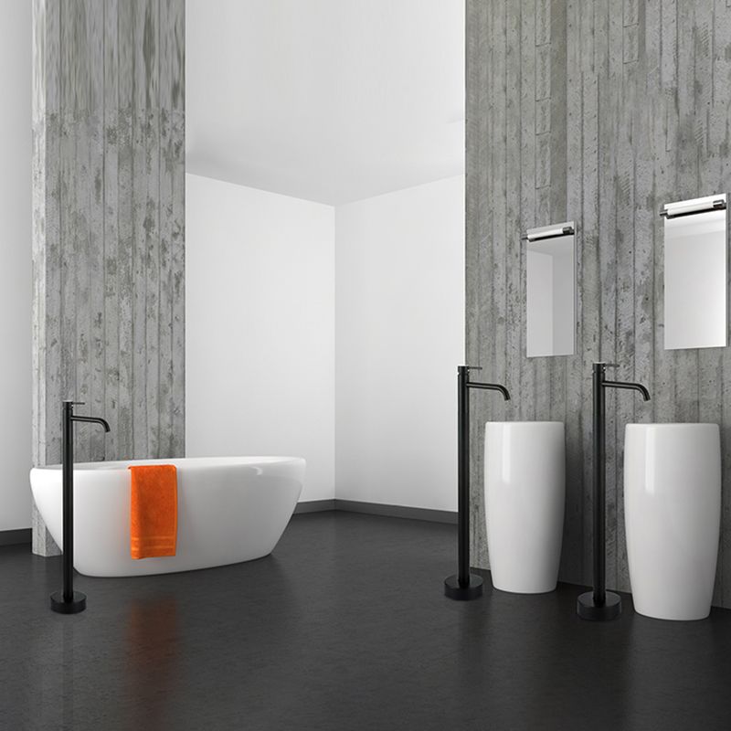 Modern Freestanding Bathtub Faucet Metal Bathroom Faucet with Handle
