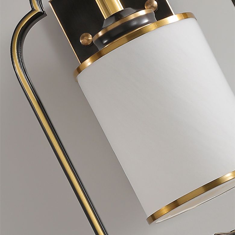 Contemporary Cylinder Wall Mounted Light Glass 1-Light Wall Lamps for Living Room