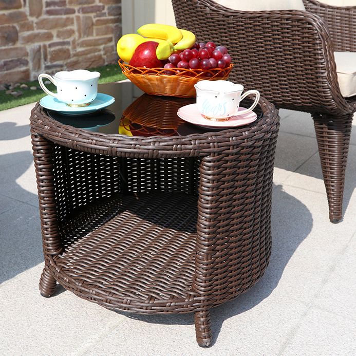 Modern Style Bistro Table Set Round 3 Pieces Bistro Table Set