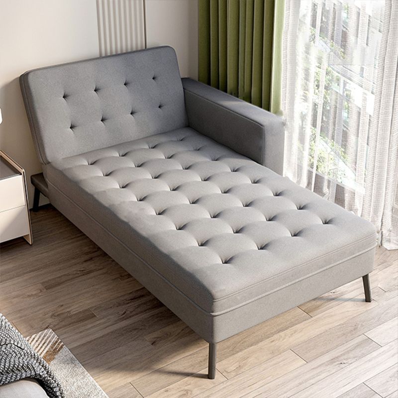 Modern Adjustable and Reclining Chaise with Pillow Standard Lounge Chair for Living Room