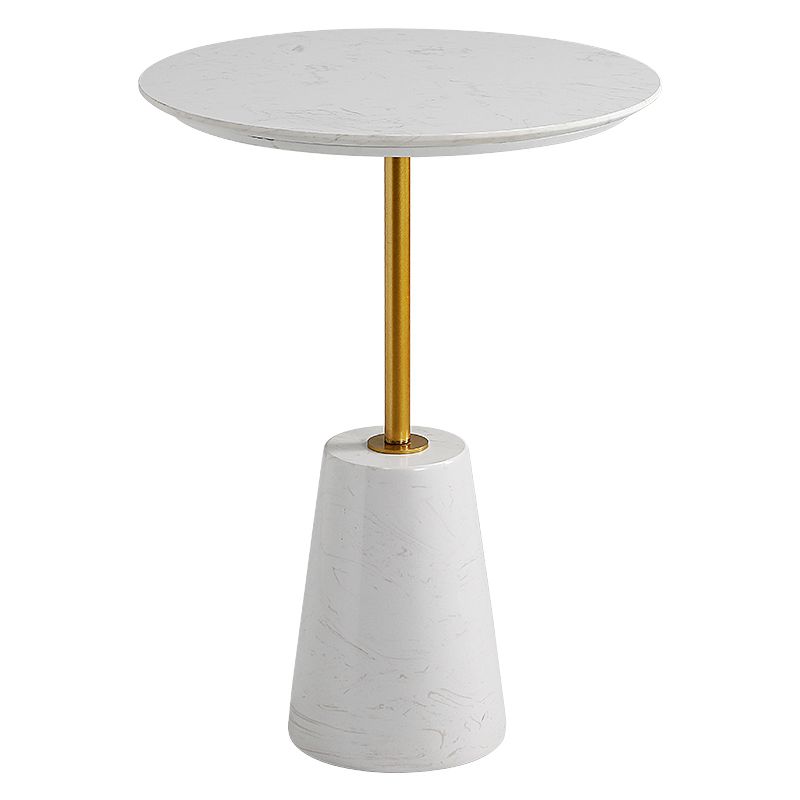 Contemporary  Pedestal End Table Metal Side Table  for Bedroom
