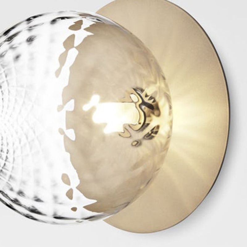 Traditional 1 - Light Globe Bath Lighting Solid Brass and Glass Bathroom Vanity Fixture