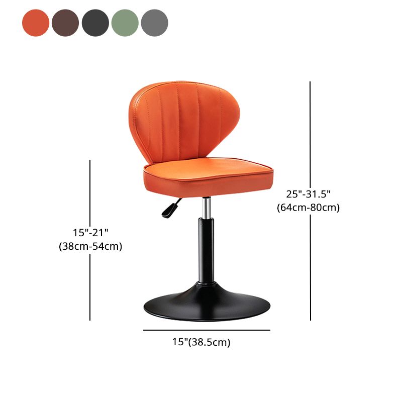 Taburete de bar de acero con respaldo moderno, taburete elevable con cojín de cuero
