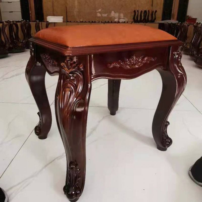 Upholstered Pouf Ottoman Pure Color Metal Frame Craving Stain Resistant Poof Stool