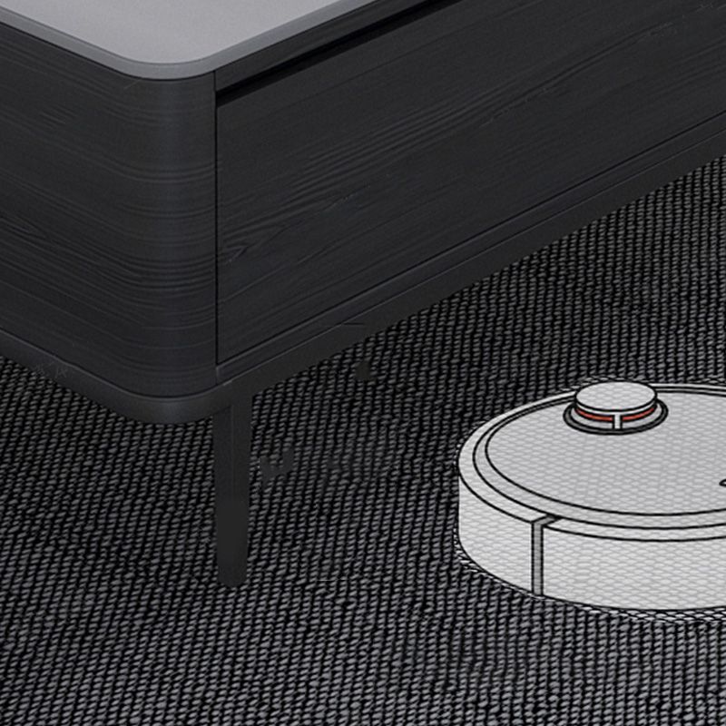 Rectangle Slate Cocktail Table 4 Legs Coffee Table with Drawer