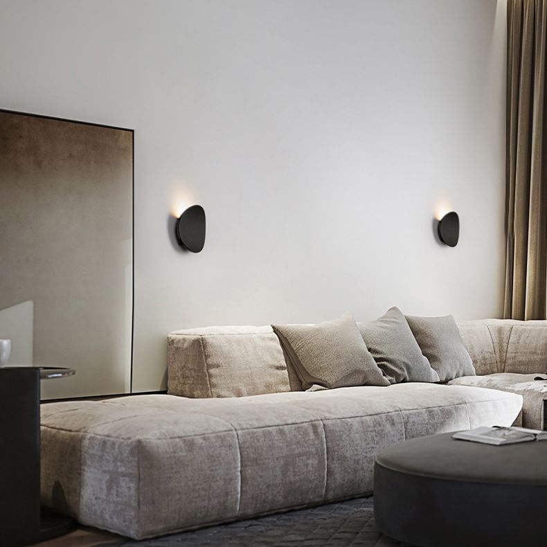 Moderner Kreis LED -Wandlampe Metall 1 Licht Wandbeleuchtung
