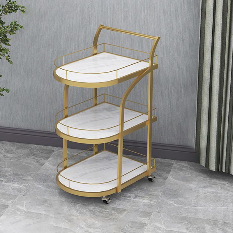 Open Storage Modern Prep Table Home Dining Rolling Prep Table