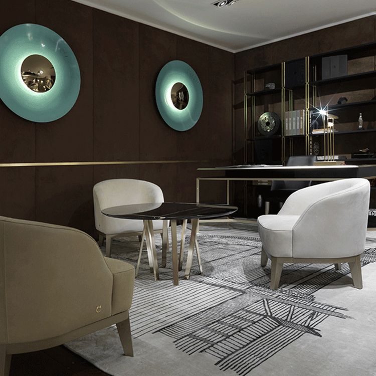 Circular Wall Light Sconces Nordic Minimalist Style Metal Sconces