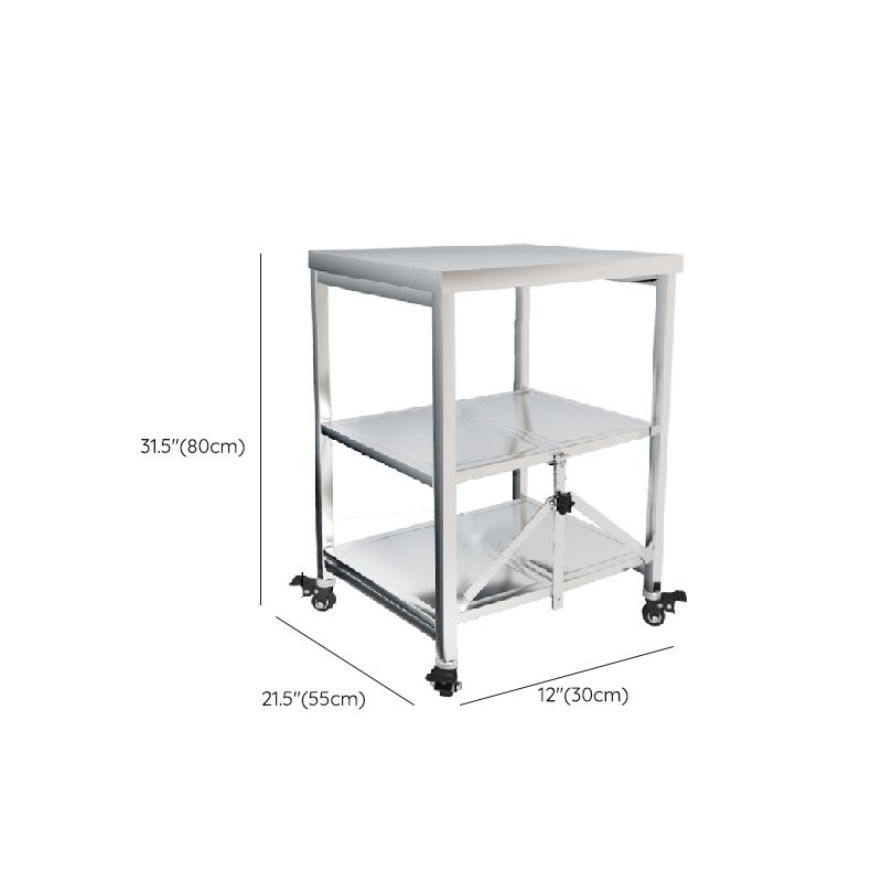 Modern Metal Prep Table Home Kitchen Prep Table with Shelves