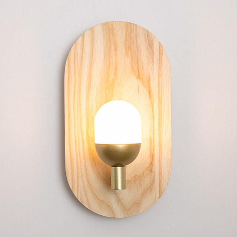 Modernism Wood Wall Light Acrylic Shaded Lighting for Bedroom