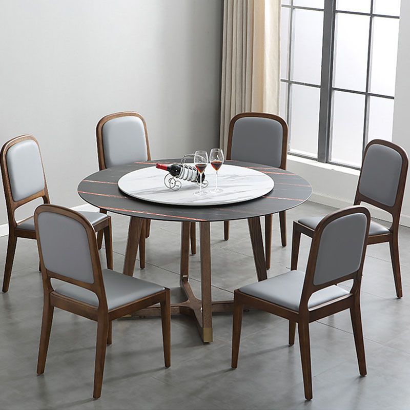 Open Back Side Chair Wood Industrial Style Dining Room Chair for Home