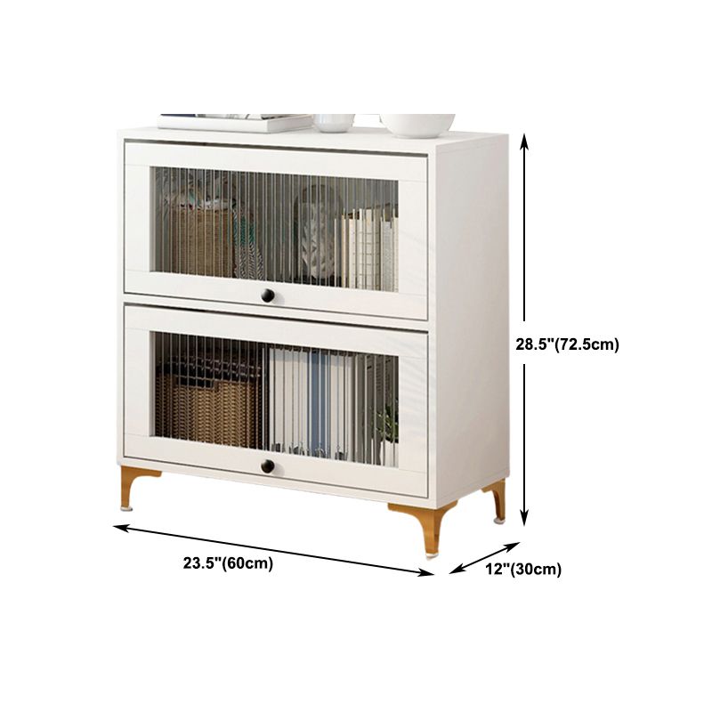 Scandinavian 11.8" Wide Standard Bookcase Manufactured Wood Bookshelf