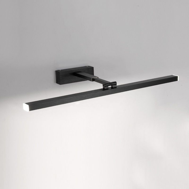 Strip Wall Mounted Light Fixture Nordic Metal LED Bathroom Wall Sconce Lighting in Black